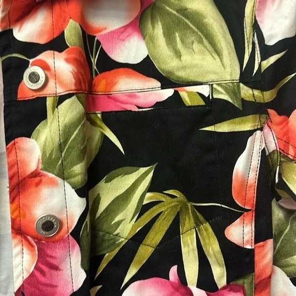 Caribbean Joe women’s multicolored floral button up jacket size small - Picture 5 of 10